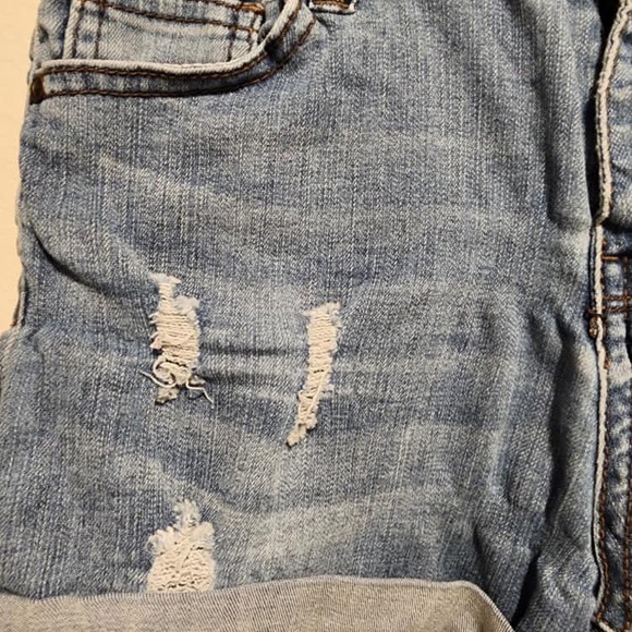 Denim Distressed Shorts - Blue Savy - Size 5/27 - Picture 5 of 14